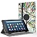 MoKo Case for All-New Fire HD 8 2017 / Fire HD 8 2016 - 360 Degree Rotating Cover with Auto Wake / Sleep for Amazon Fire HD 8 (7th Gen, 2017 / 6th Gen, 2016) 8" Tablet, Lucky TREE