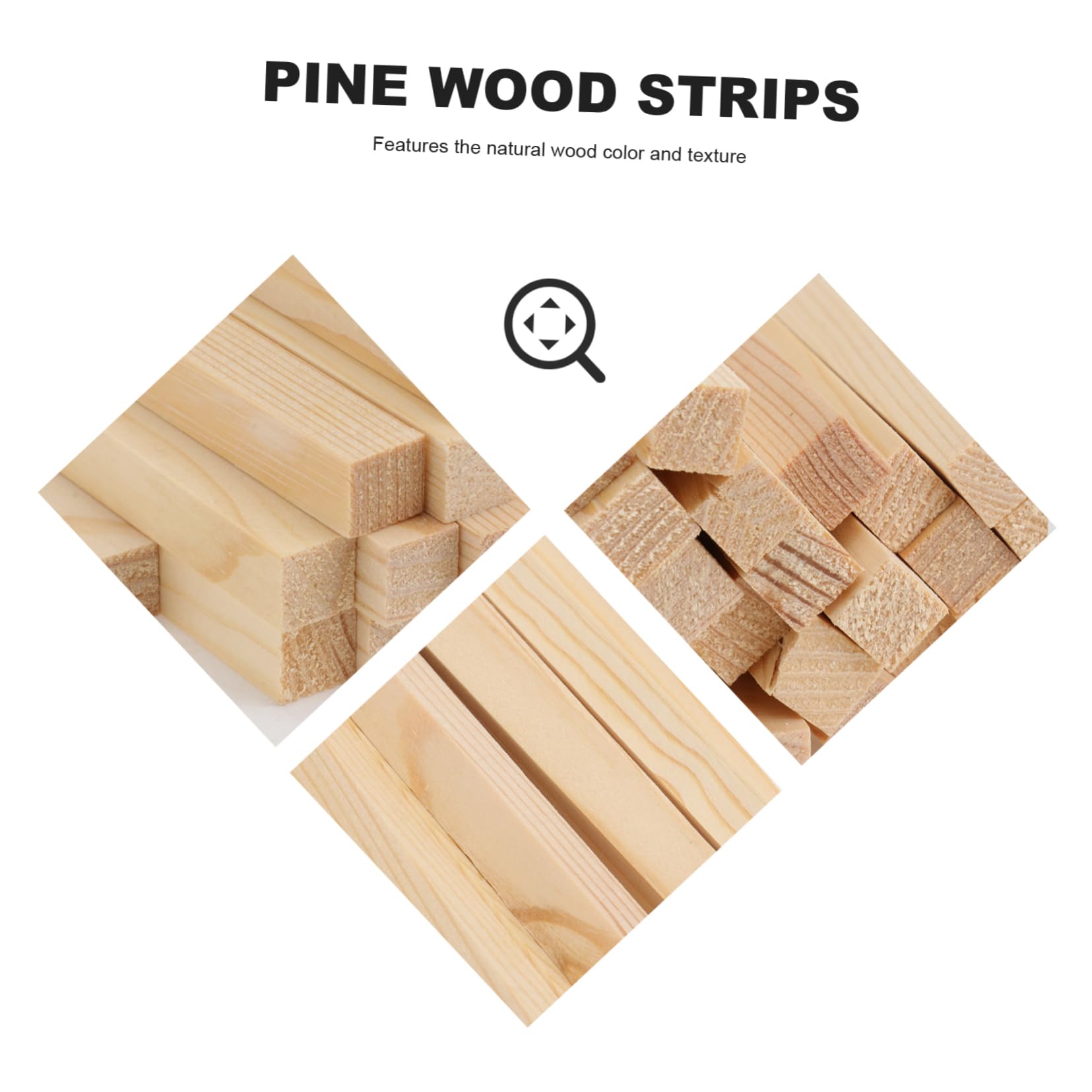 HOMSFOU 3 Series Varillas Cuadradas De Madera De Pino Material Para Manualidades Bricolaje Accesorios Diy Para Modelismo Y Trabajos Artesanales 50 Piezas*3