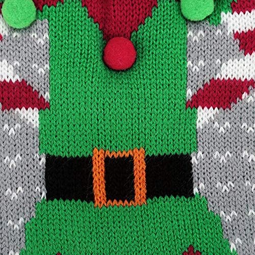 Mogokoyo Cute Dog Cat Ugly Christmas SweaterPet Fleece Xmas Jumper Warm Clothes for Winter Cold WeatherM Size