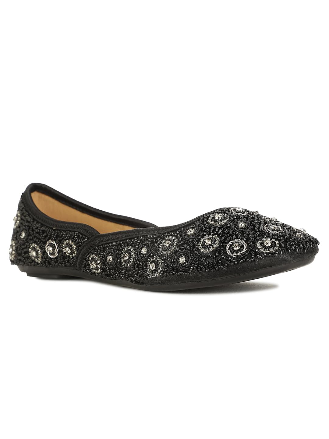 Bata Red Label Women's PEACH FLAT E 23 Festive (5596030_BLACK_8 UK)-image-31