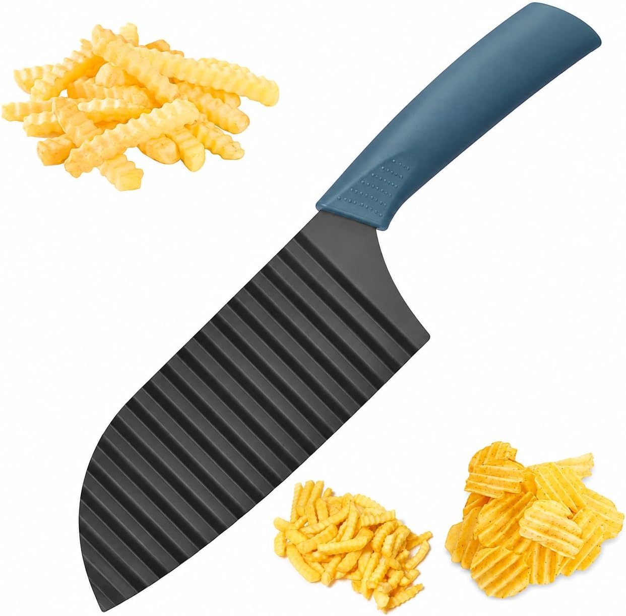 PANCA Crinkle Cutter Knife Stainless Steel Potato Vegetable Wavy Slicer