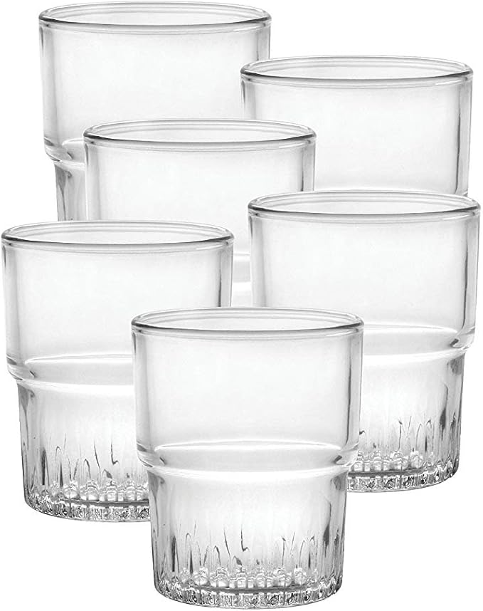 Duralex Empilable Glass Tumbler (Set of 6), 7 oz, Clear