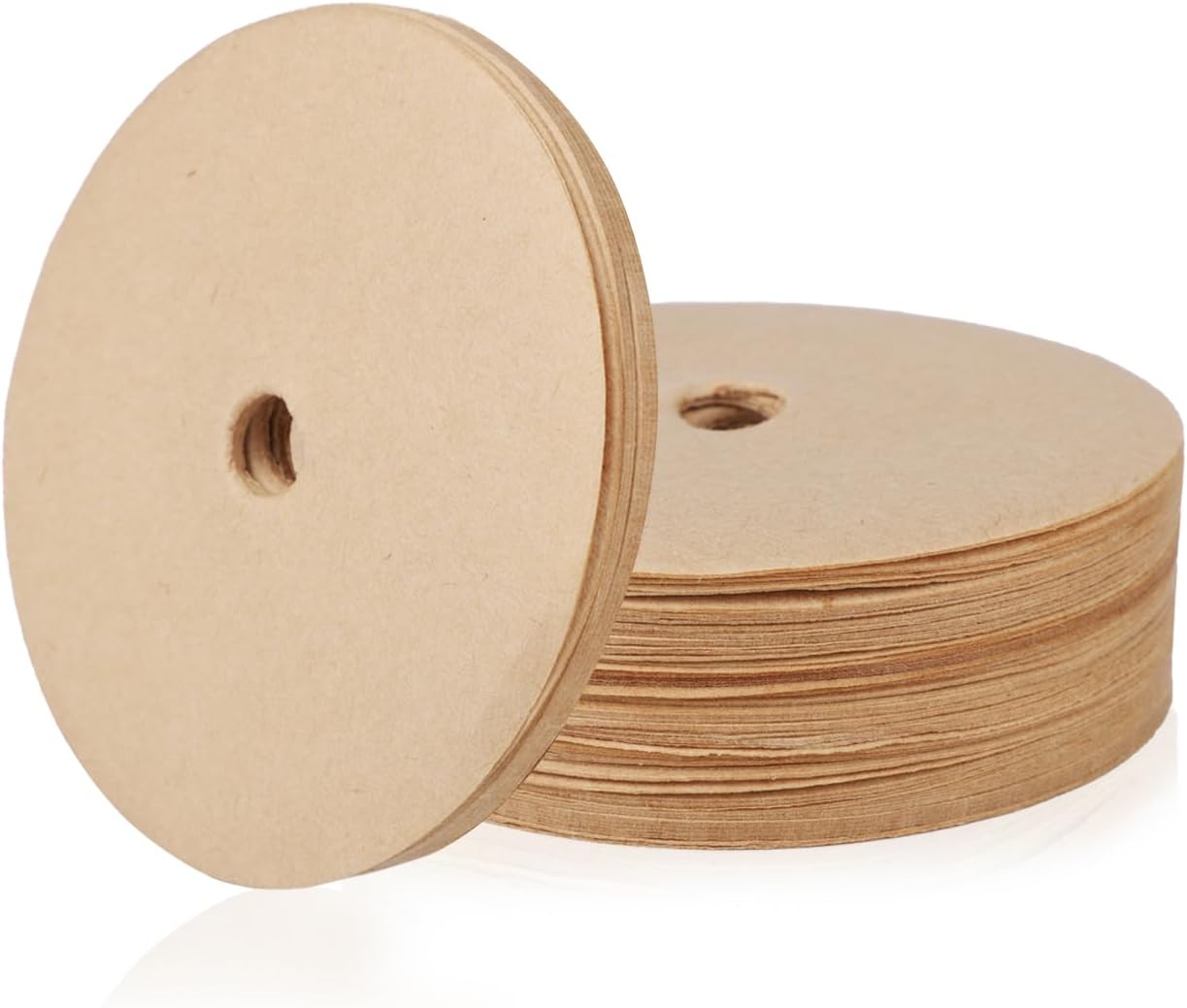 120pcs Round Coffee Filters, 3.75 Inch Coffee Filters Paper Unbleached Disc Coffee Filters Espresso Coffee Filter for Bozeman Percolator (Brown)
