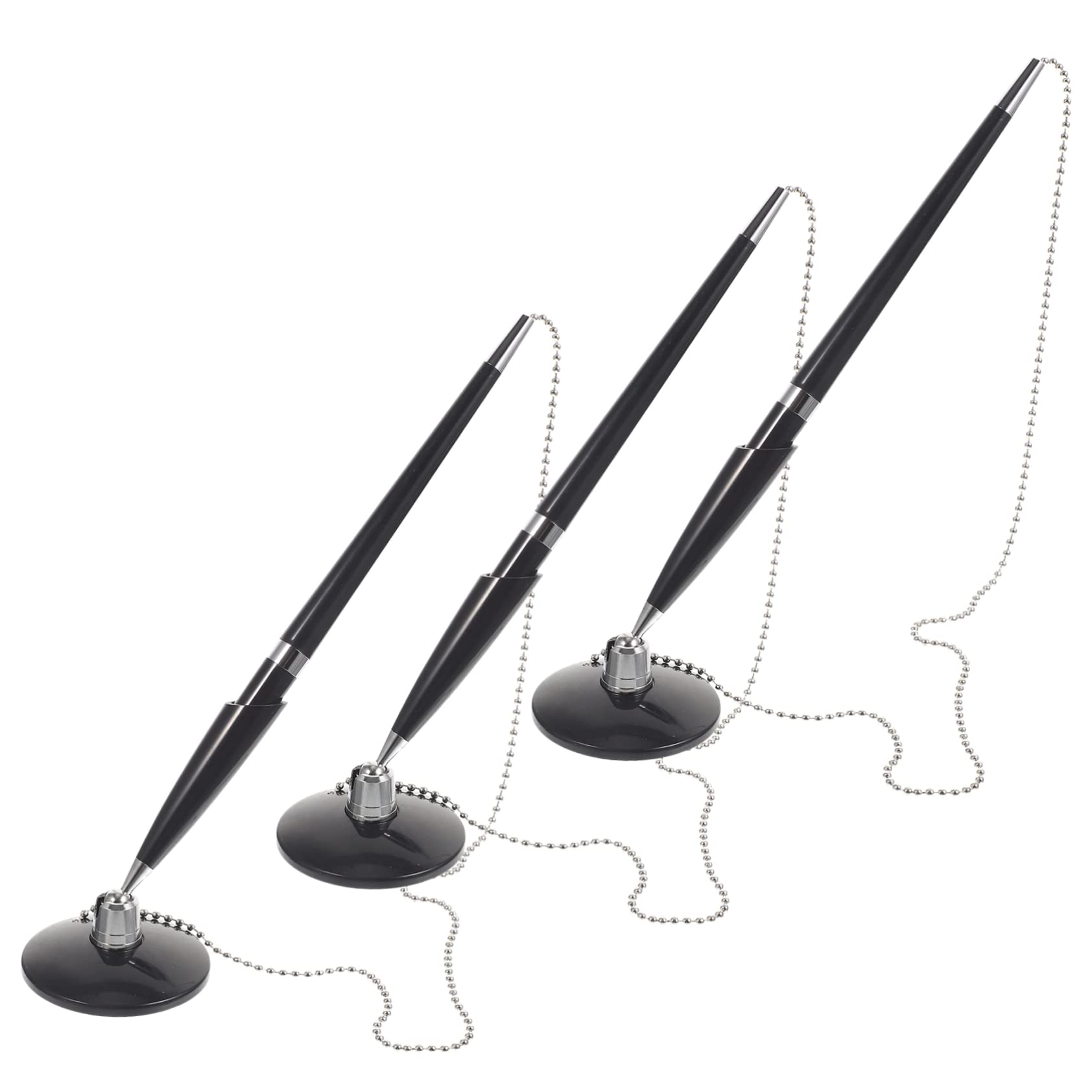 Ciieeo Pin-Stift Pin-Stift 3 Stück Dribbel Mit Kette Und Basis Dreh Business-Desktop-Kugelschreiber Zähler Gästebuch Die Kette Business-Signatur Design- Kunststoff