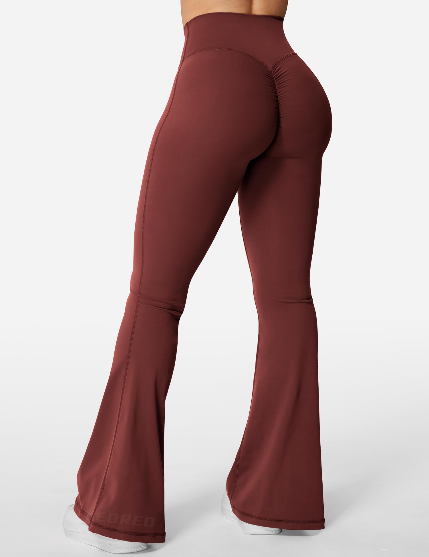 YEOREO CoreFlex - Leggings acampanados para mujer, cintura cruzada en V, pantalones de yoga, control de abdomen, leggings de entrenamiento