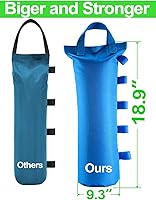 Vista 3 de Bolsas de arena de 120 libras para pesos de toldo extra grandes y resistentes para toldo desplegable Ez Pop Up, carpa, cenador, refugio solar