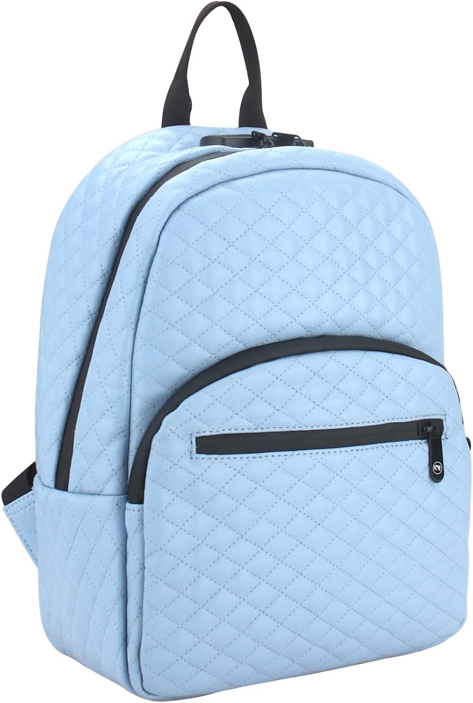 Travel Backpack Purse, Blue Mini Backpack Fashion Casual Small Backpack for Women with Lock