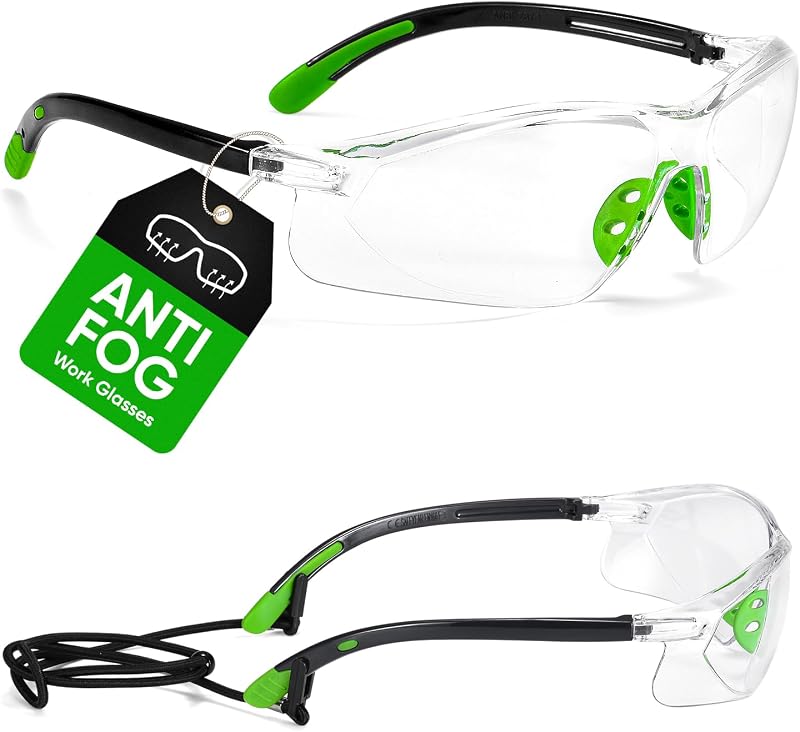 SAFEYEAR Anti Fog Z87 Safety Glasses for Men & Women Protective Eyewear Lab Work Glasses
