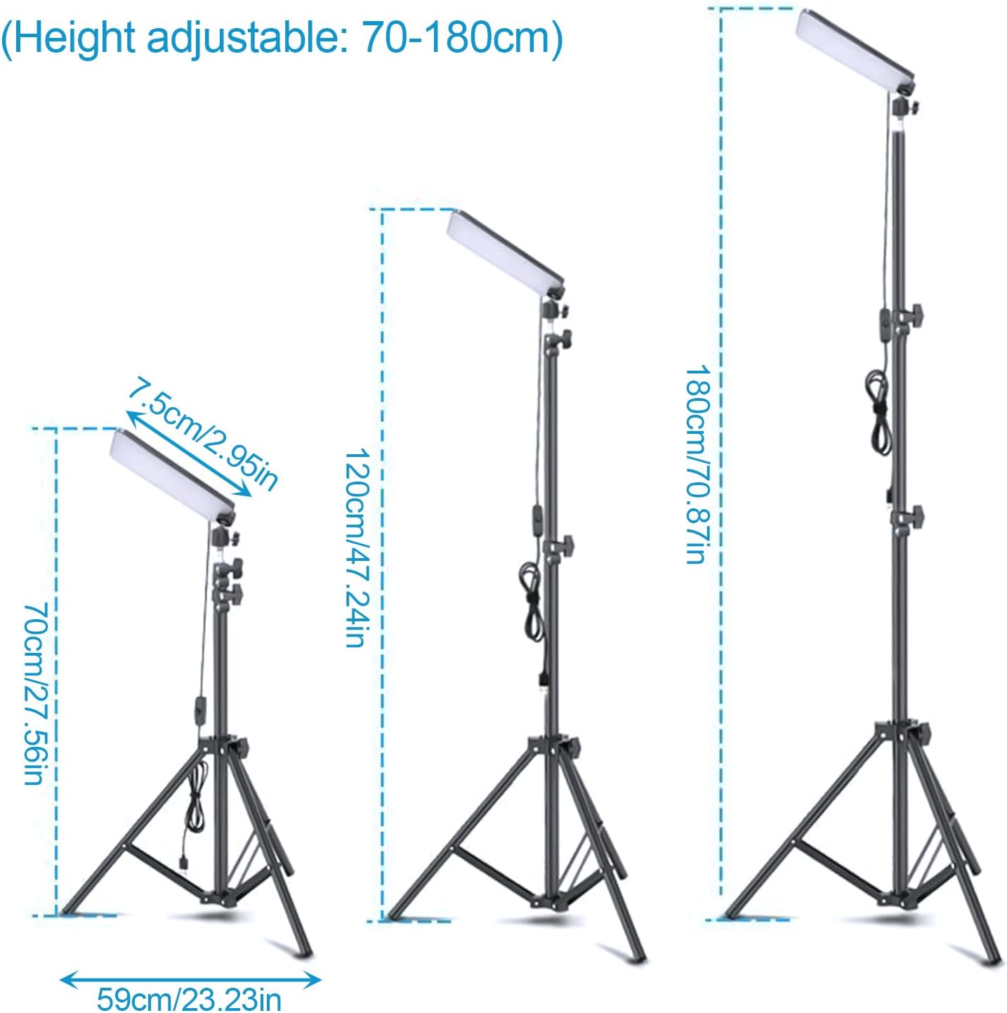 Telescopic LED Camping Lights - Outdoor Telescoping Lamp, 25x12cm Material with Adjustable Brightness and Stand Design for Night Fishing Workshop Garage Canopy Tent Indoor Patio Beach Portable