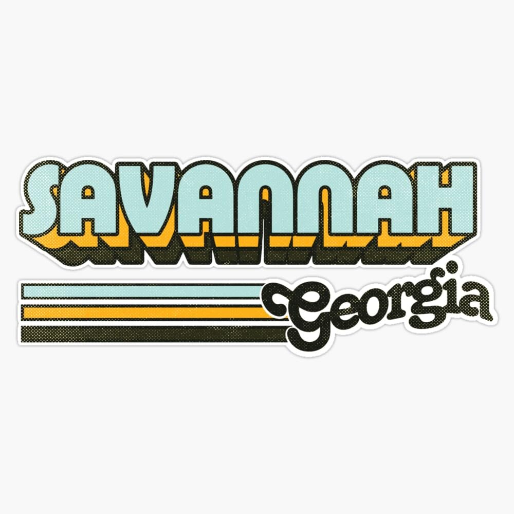 Amazon.com - Savannah Ga City Stripes Sticker Bumper Sticker Vinyl