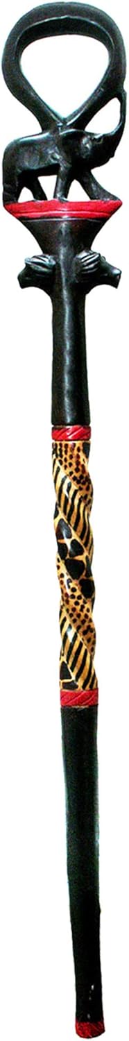 African Wood Decorative Walking Stick (Hand Made in Kenya)