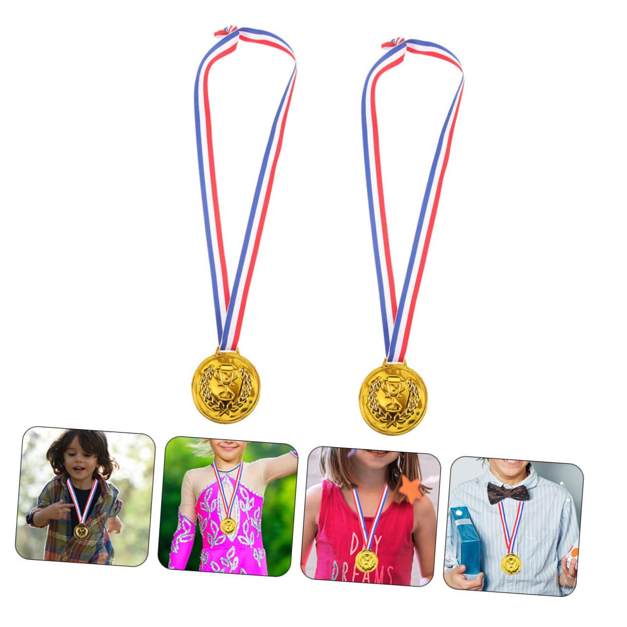 Medallas de Premio para Niños 50 Piezas Doradas de Aleación de Zinc