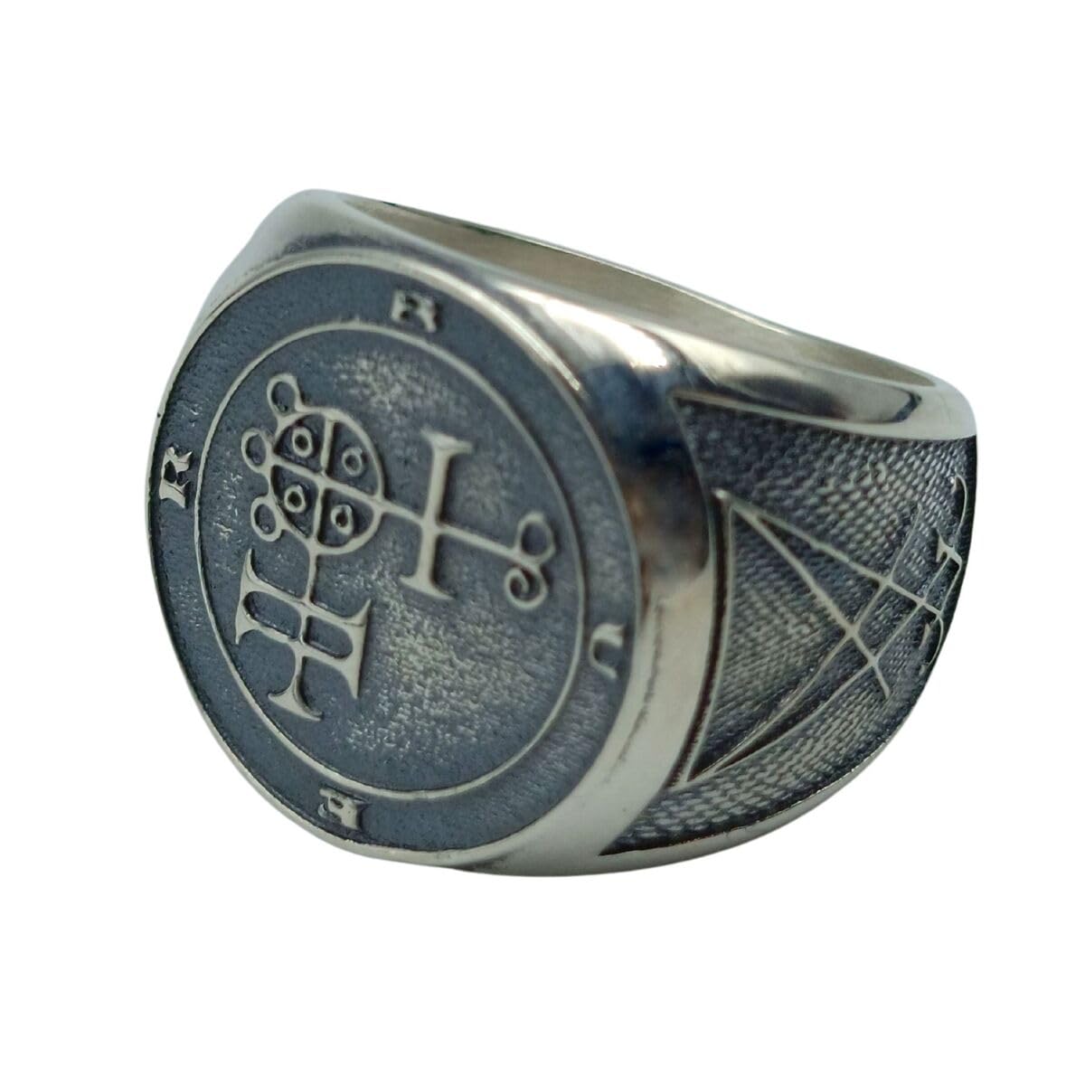 Buer Sigil Ring 925 Sterling Silver Goetia Demon Occult Signet