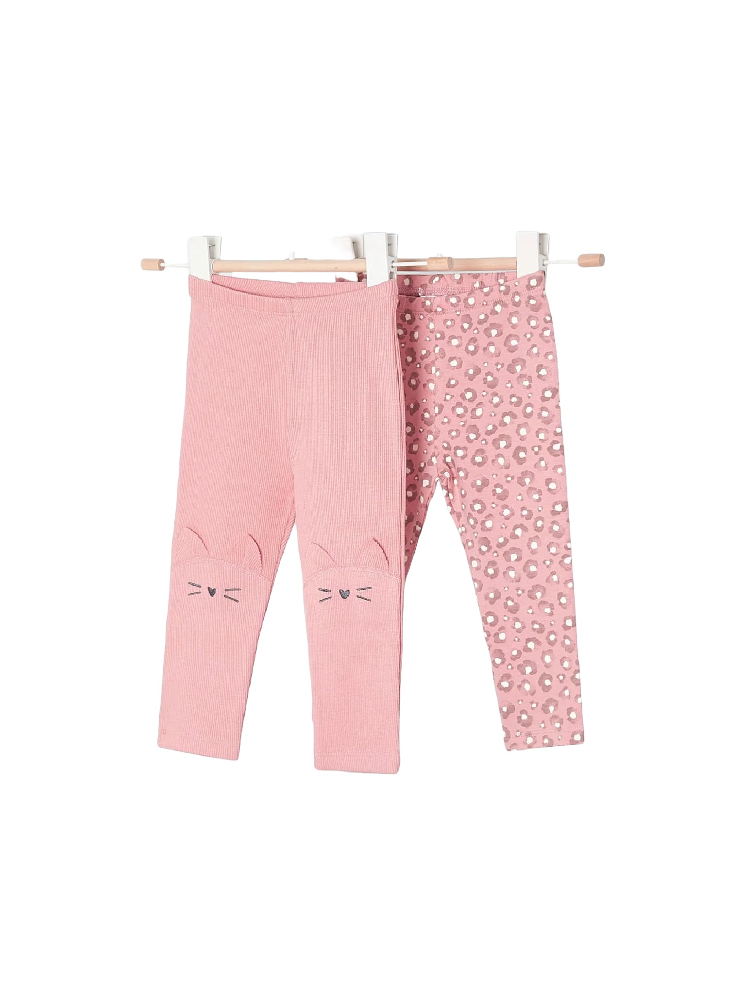 Set di Due Leggings per Neonati, Mayoral 2721, con Stampa Leopardata, Set di Due Leggings Mayoral per Bambina, vestibilità Regolare, Leggings Elasticizzati Bambina.