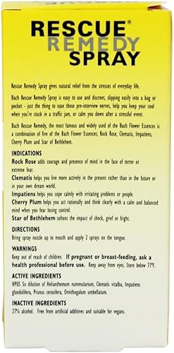 Miniatura 2 de Remedio de Flores de Bach Remedio de esencias de rescate atomizador de flor original 07onzas líquidas paquete de de 1