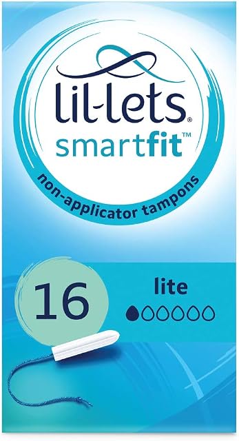 Lil-Lets Non-Applicator Lite Tampons, 1 Pack of 16, Light Flow