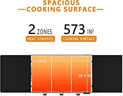 Miniatura 17 de SKOK Plancha de gas plana de 4 quemadores, 30 pulgadas, para exteriores, 40000 BTU, propano, parrilla de gas portátil, estación de parrilla