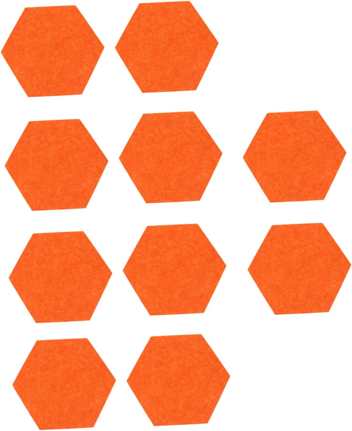 jojofuny 10pcs Hexagon Felt Board Note Board for Classroom Decorative Wall Sticker for Home Bulletins Simple Panels