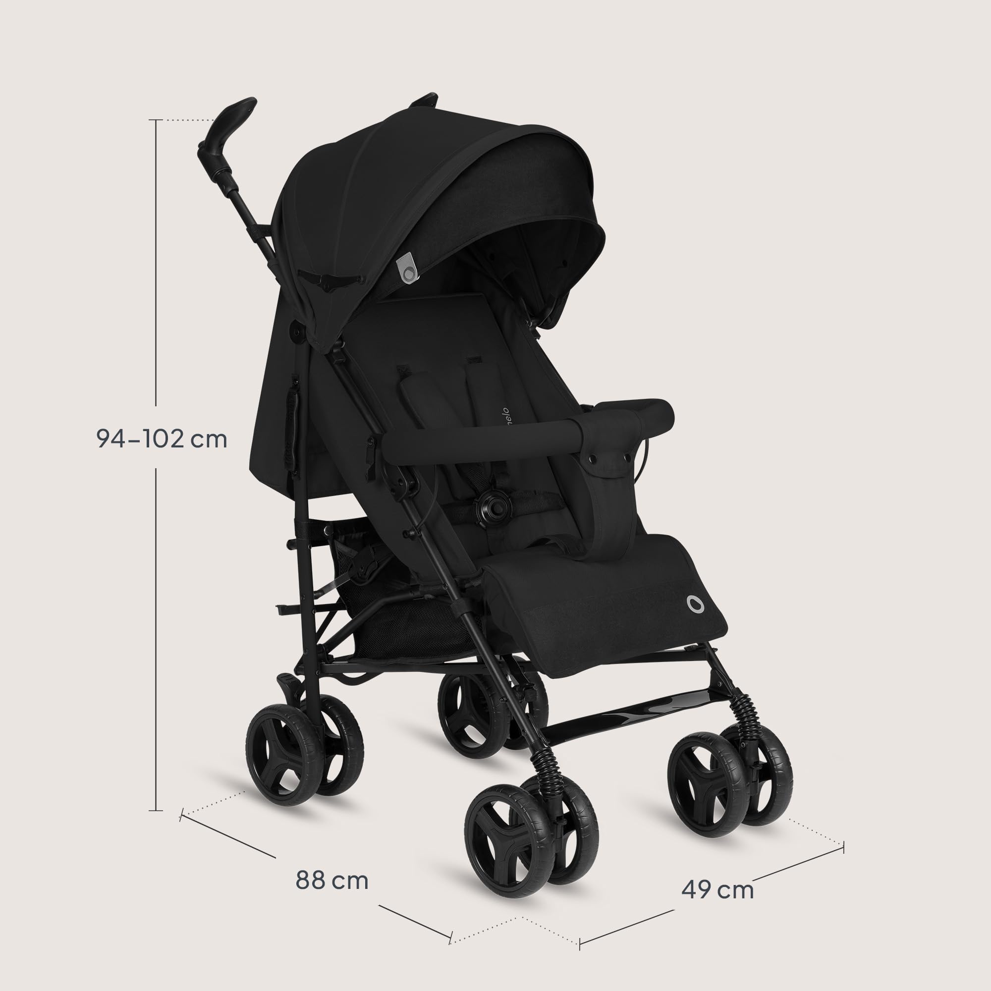 Lionelo Irma Buggy Kinderwagen ab 6 Monate, leicht 7 kg, Liegeposition, faltbar mit Einhand-Faltsystem, 6-Zoll-EVA-Räder mit Federung & Bremse, Moskitonetz, bis 15 kg