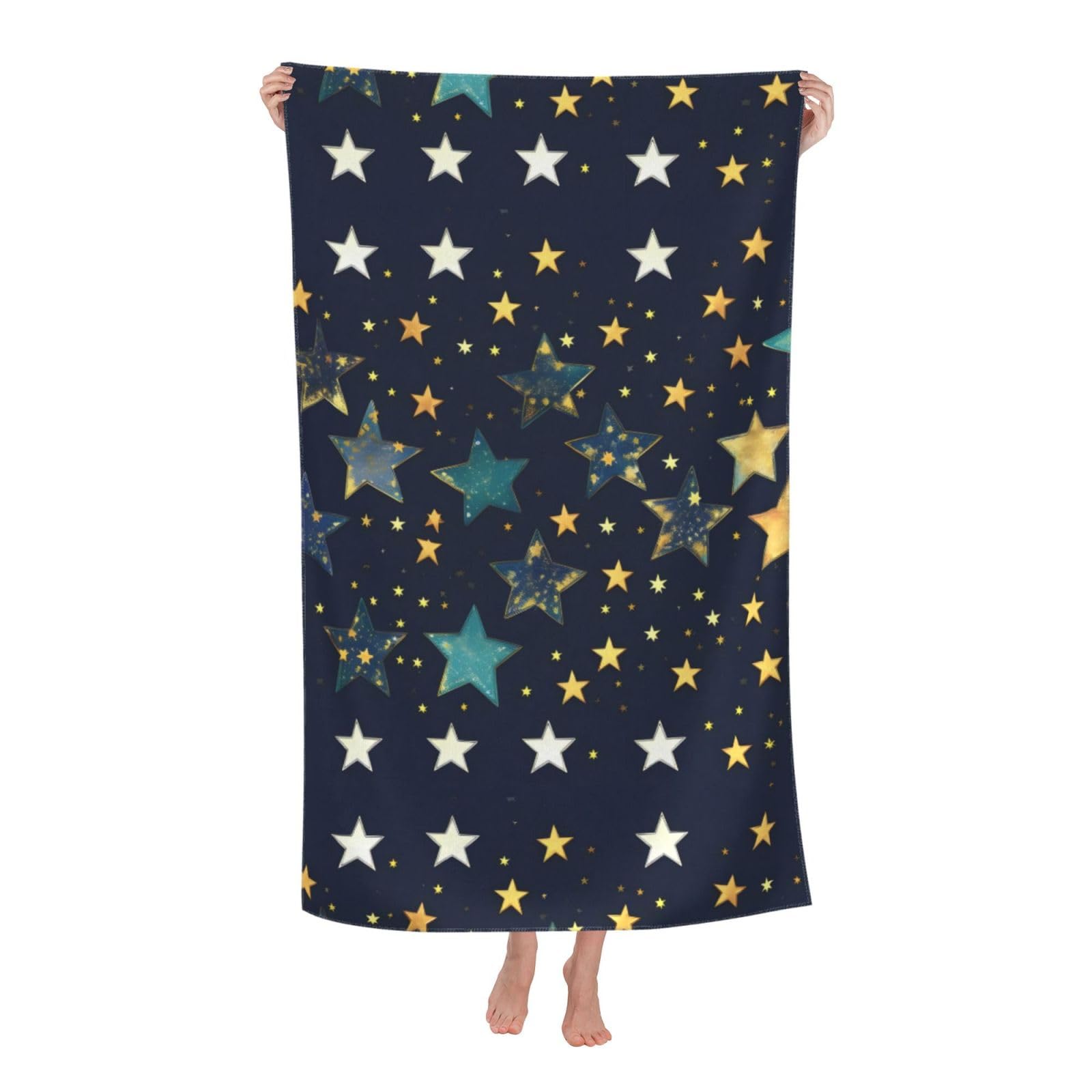 Cbaaghh Stars Eastern Stars Print Adult Beach Towels,Beach & Pool Towel,Beach Towels,Towels For Camping