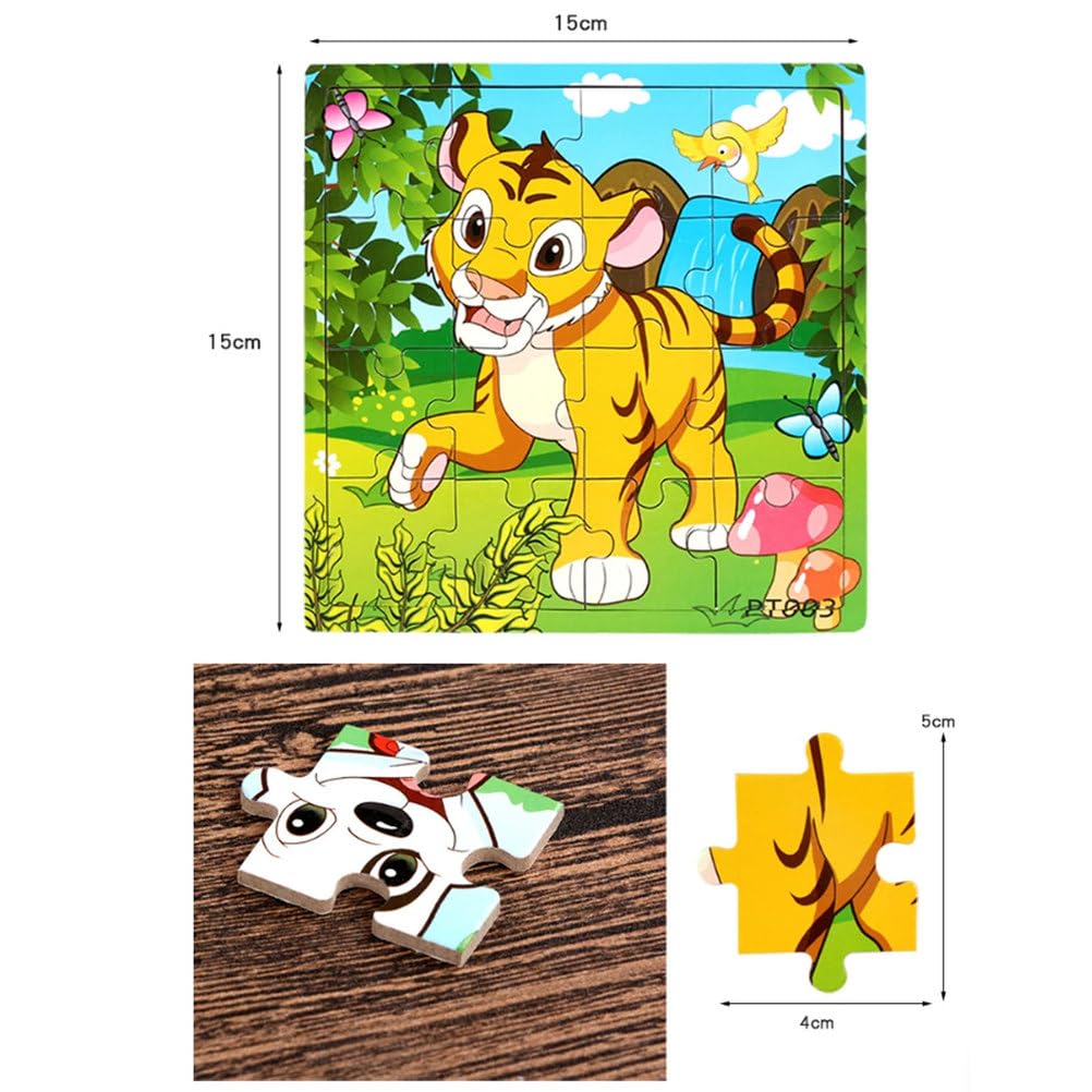 Puzzle di Legno Montessori con Animali dello Zodiaco Cinese