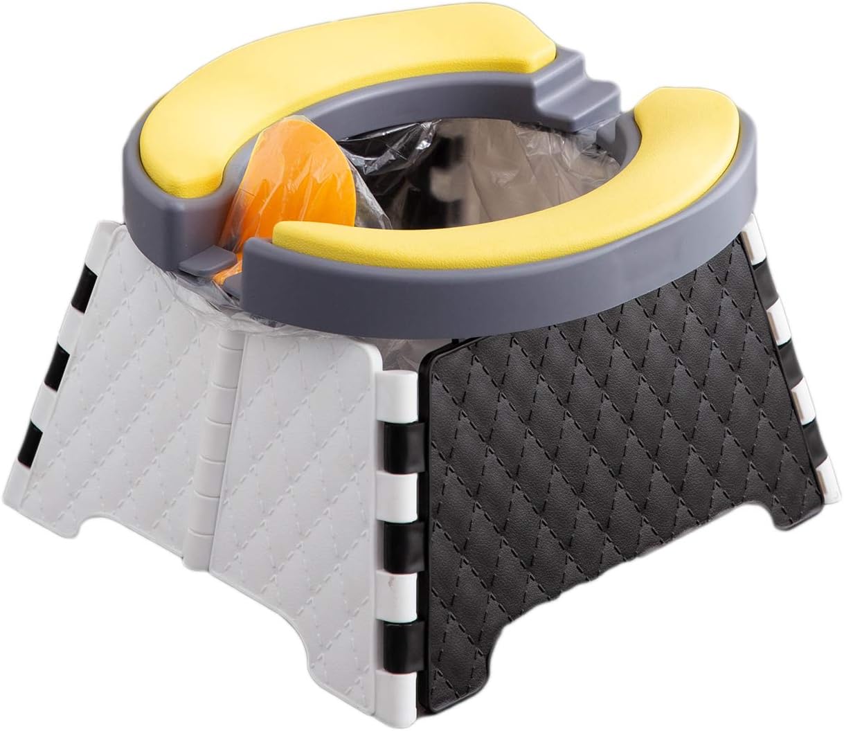 Portable Travel Potty, Upgrade Travel Toilet for Toddler Kids, 2 in 1 Training Seat Soft Cushion Foldable Chair (White) : Baby