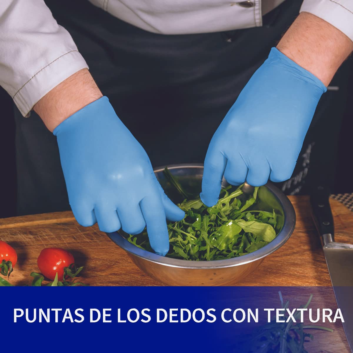Safe Health Guantes Desechables de examen de Nitrilo Azul Talla L, 1000 unidades, Sin polvo Sin látex, Certificado CE EN455, Atención médica Alimentación, 3,5 Mil