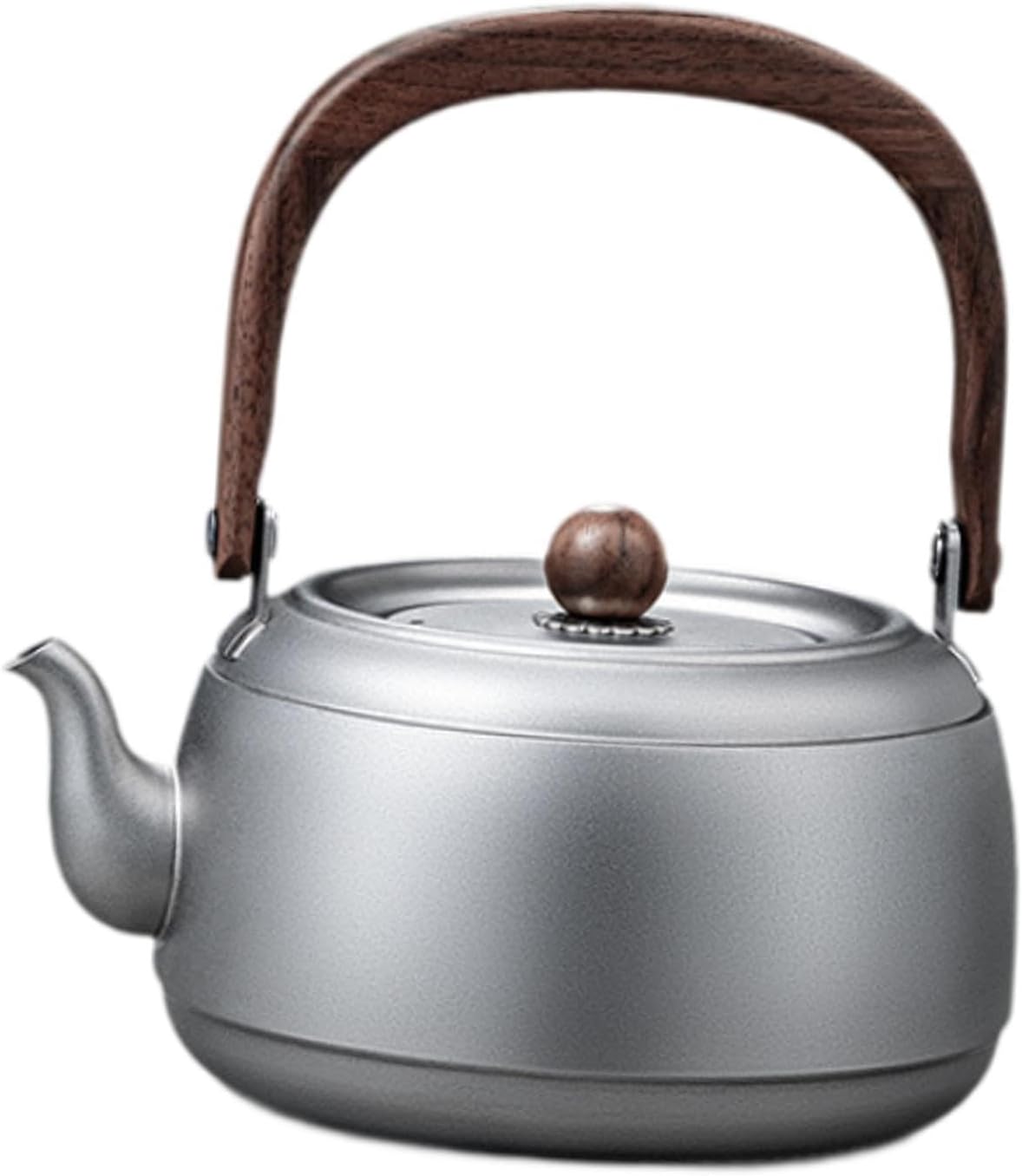 Camping Kettle Titanium Water Pot Water Pot Tea Pot for Picnic Camping Backpacking, 800ml Gray