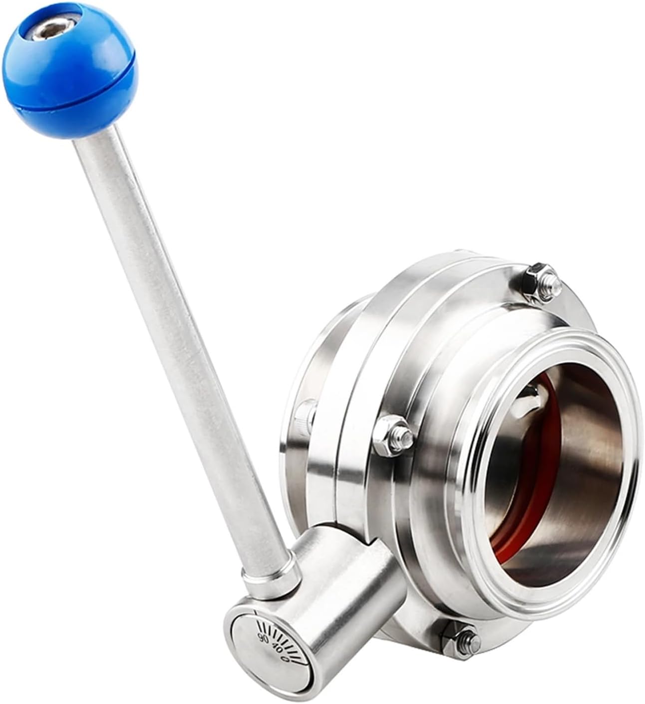 4" Stainless Steel 304 Butterfly Valve Calibration Tri Clamp 119mm