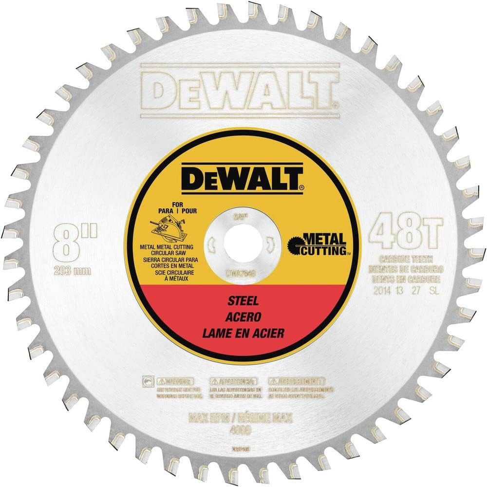 DEWALT DWA7840 40Teeth Ferrous Metal Cutting 5/8-Inch Arbor, 8-Inch