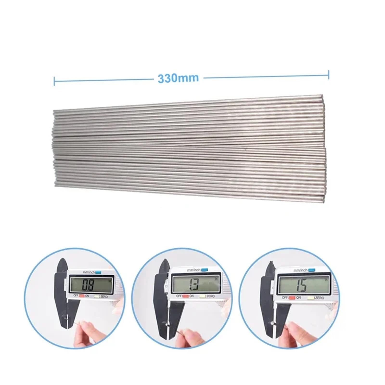 Edelstahlstange Runder Edelstahlstab, feiner Stab, massiver Metallstab for das Handwerk(4.5x500mm 5pcs)