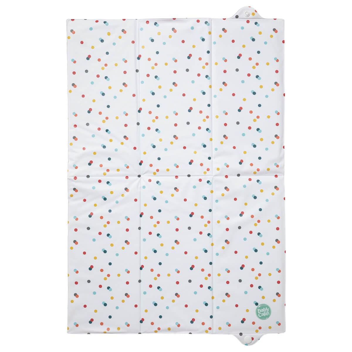 Materassino da langiare nome/pieghevole a pois, 40 x 58 cm bianco