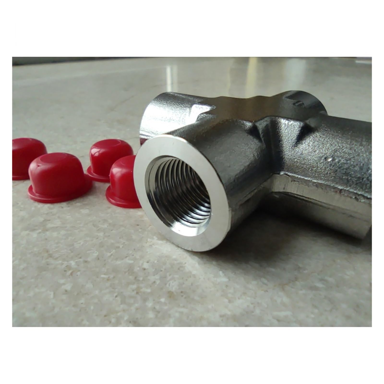 Conector hembra SS316 de 4 vías, NPT, BSP, BSPT, 3000 psig, 20 MPa, acero inoxidable, 1 unidad(Female Bspt Cross,1/4")