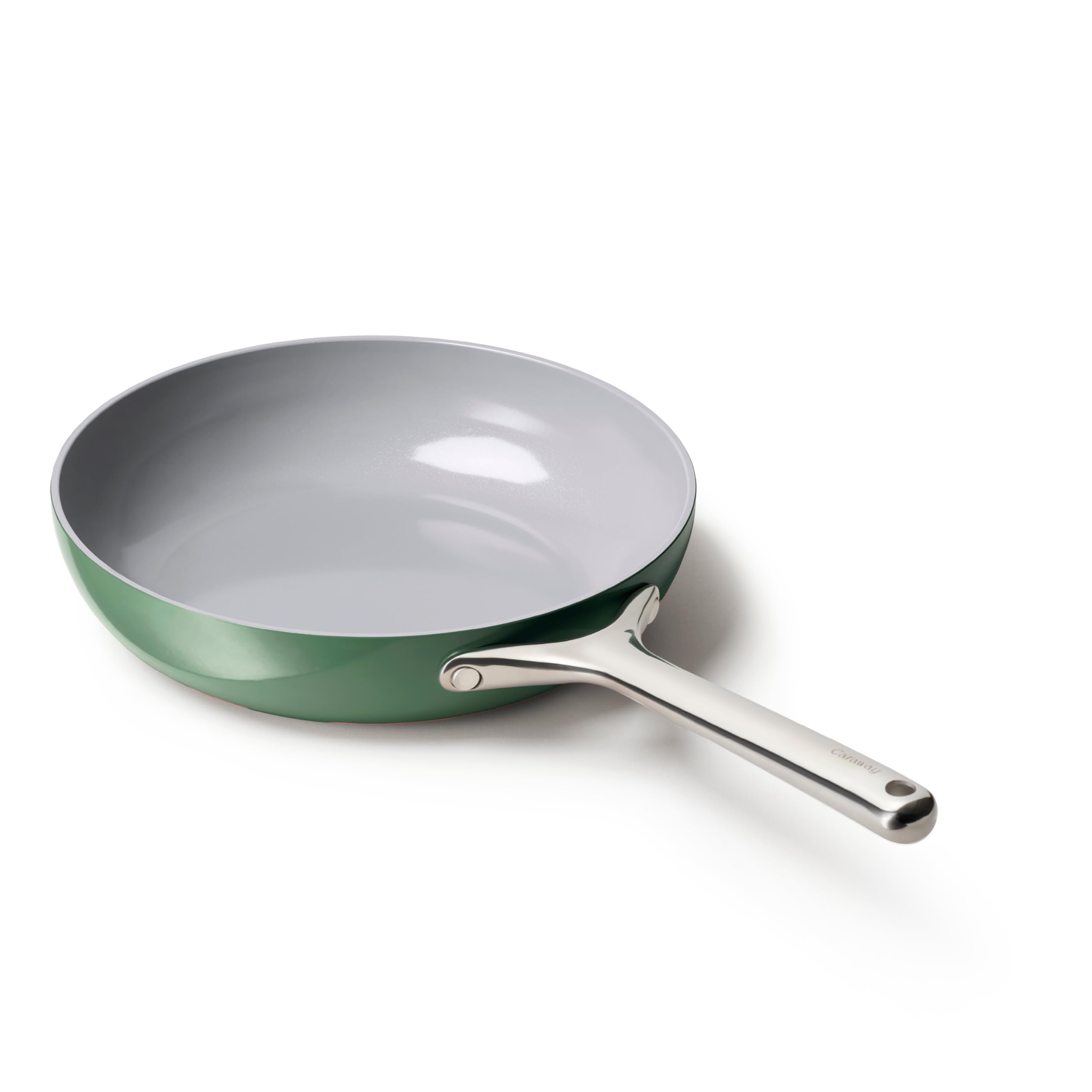 Caraway Nonstick Ceramic Frying Pan (2.7 qt, 10.5") - Non Toxic, PTFE & PFOA Free - Oven Safe & Compatible with All Stovetops (Gas, Electric & Induction) - Sage