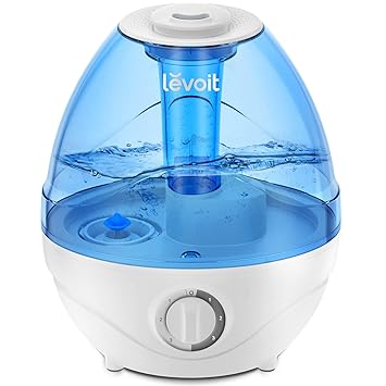 LEVOIT Humidifiers for Bedroom, 2.4L Ultrasonic Cool Mist Humidifier for Babies (BPA Free), Air Humidifier for Large Room, Whisper Quiet Operation, Auto Shut-Off and Night Light, Lasts up to 24 Hours
