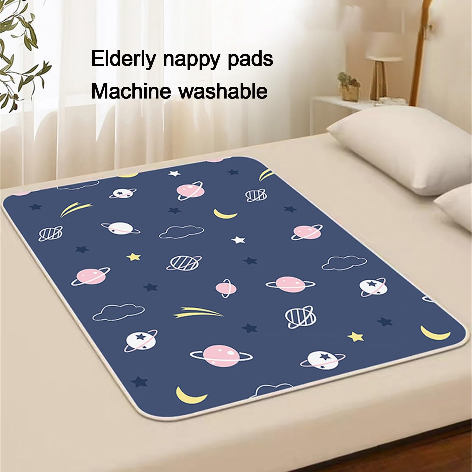 Empapadores Cama Adultos Impermeables Absorbentes Protector Colchon Protector para Adultos Formación Empapador Reutilizable A Prueba De Agua(150x200cm,Plaid-Grey)