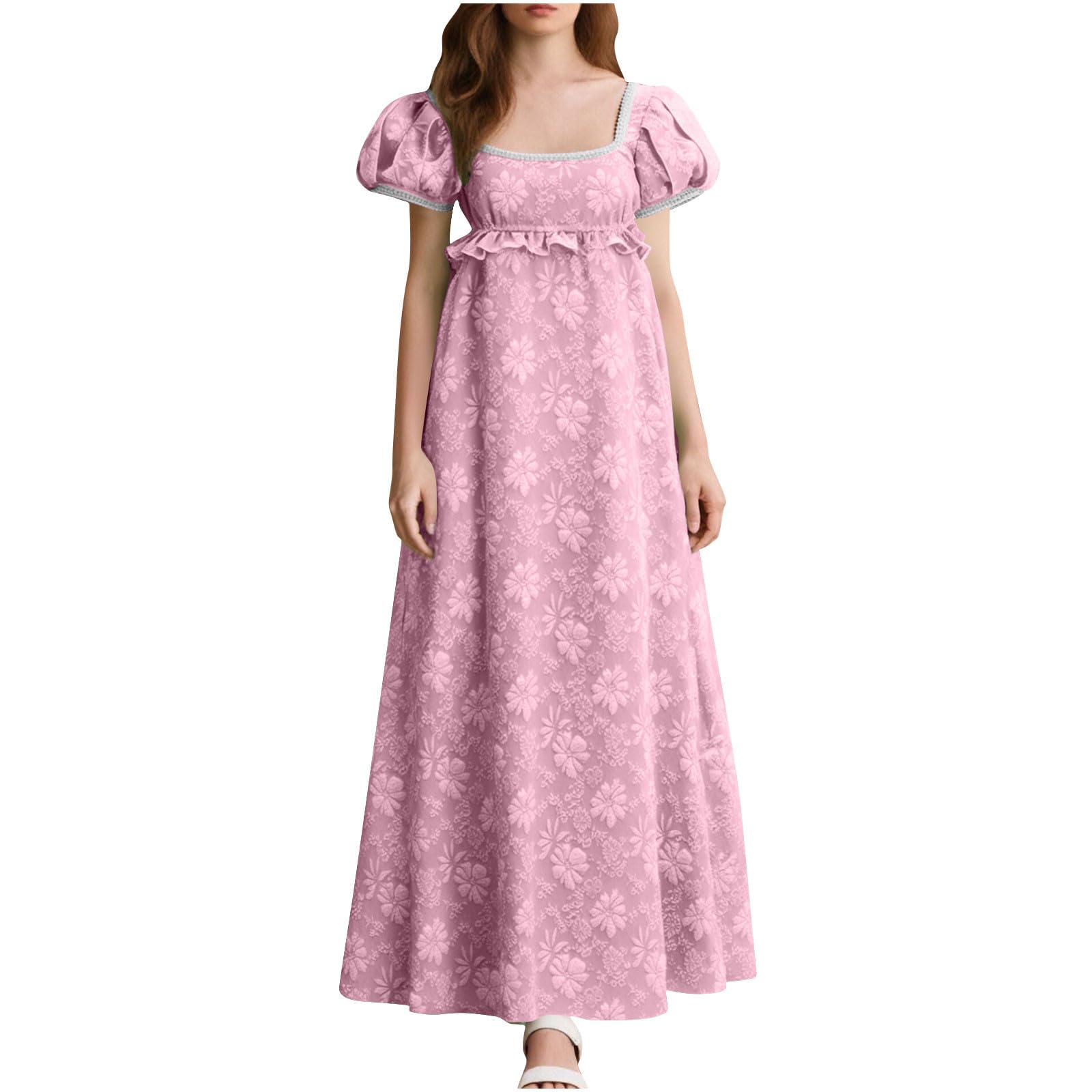 RLEHJN Robe De Bal Regency Pour Femmes Taille Empire Robe Bridgerton Femme Robes De Bal Victorienne Costume Renaissance Cottagecore Robes Femme Chic Et Elegant Soiree Costume Cour Victorienne