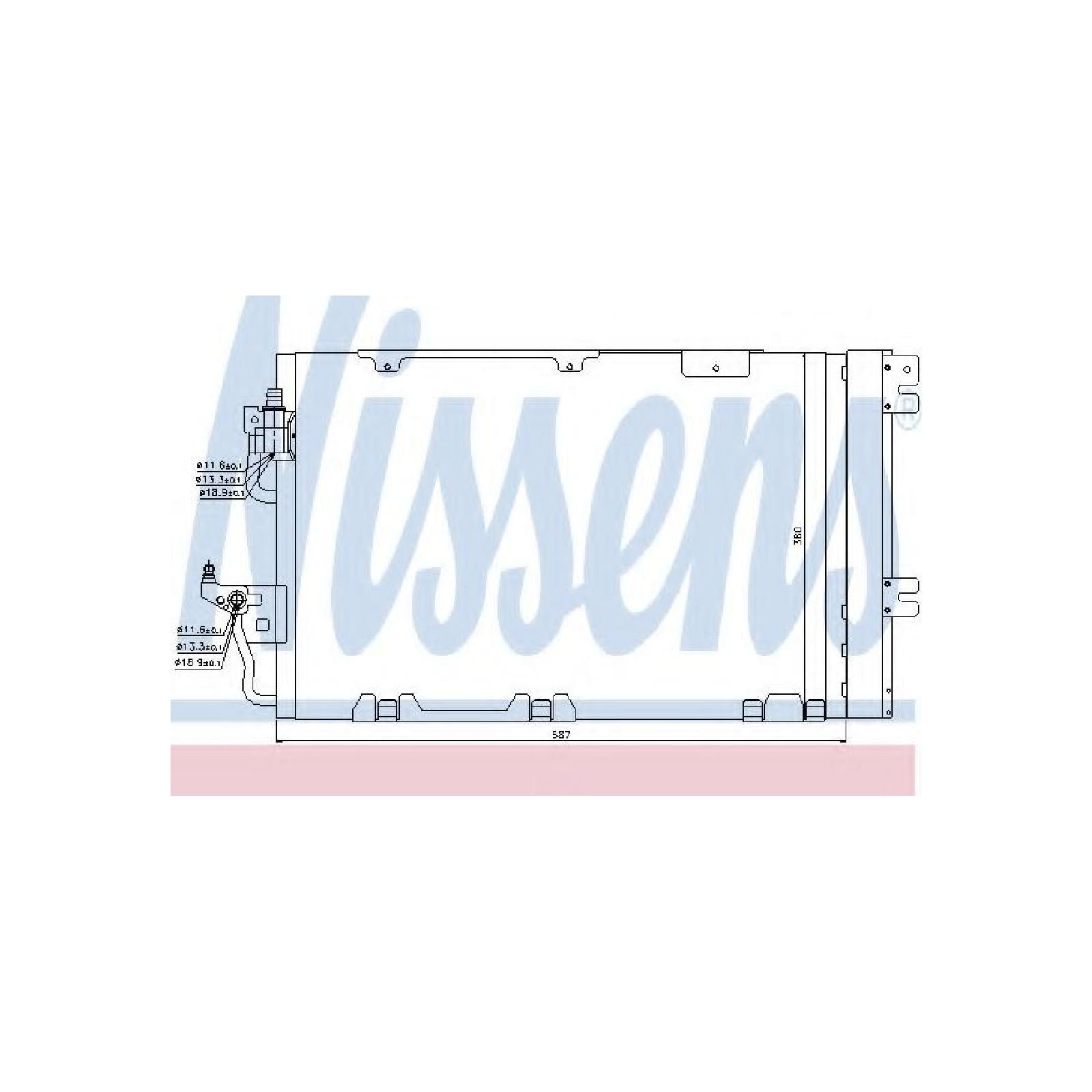 94809 NISSENS Condenser, air conditioning for OPEL,VAUXHALL