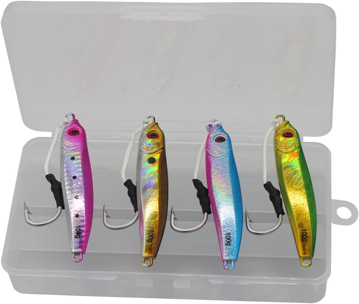Modenpeak Flat Fall Jigs Vertical Lead Fish with Norway Hooks