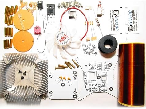 Music for TESLA Coil Plasma Speaker DIY Kit, Wireless Transmission Sound Module with 24V Power Supply and Audio Cable, 85x85x200mm Experimental Model for Educational Science Projects