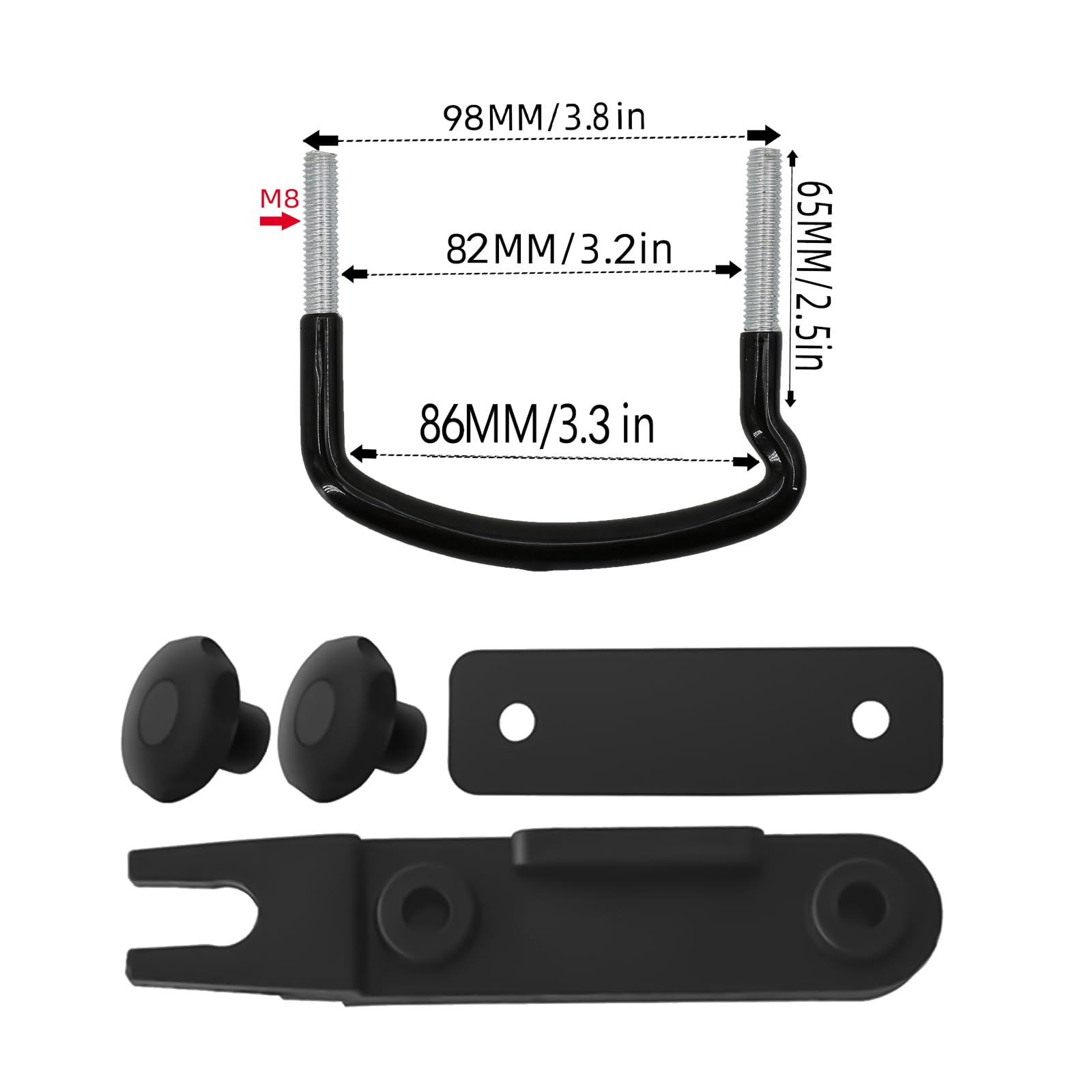 Set 4 Supporti A U Per Box Tetto Universali | Staffe Per Auto E Furgoni | Con Dadi Di Sicurezza - Foto 4