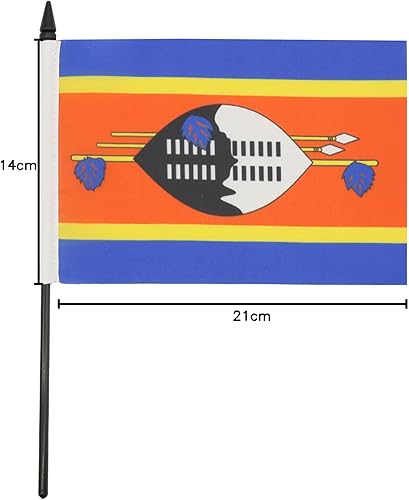 Miniatura 118 de Bandera de mesa Sierra Leona de 5 x 8 pulgadas, bandera de escritorio de Sierra Leona, 8.3 x 5.5 in, barra y base de plástico negro AZ FLAG