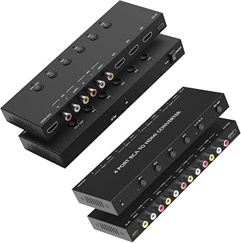 5 in 1 Out HDMI/AV Switcher 2 AV Inputs, 3 HDMI Inputs + 4 Port RCA to HDMI Converter