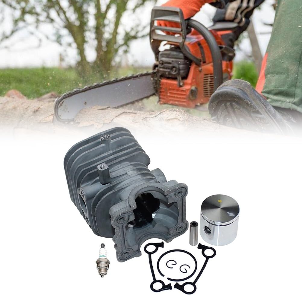 Zylinderkit für Hua 125B, 125BX, 125BVX, JONSERED B2126, BV2126 – Komplettset mit Zylinderlaufbuchse und Kolben, verbesserte Motorleistung, einfache Montage, Set