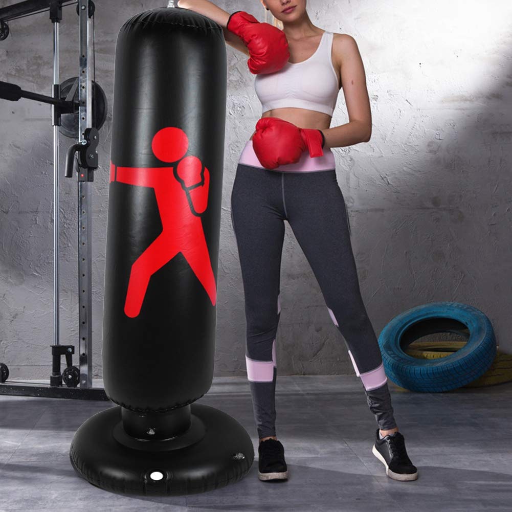 Sacco Da Boxe Gonfiabile 160cm - Sacca Da Allenamento Autoportante In PVC Per Adulti, Fitness E Scarico Stress