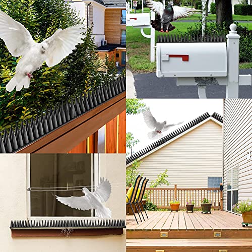 Dissuasori Per Piccioni Plastica, 5.7M, Dispositivo Anti Uccelli, Scaccia Piccioni, Dissuasori Per Balconeterrazza Finestra, 20 Nero - 6