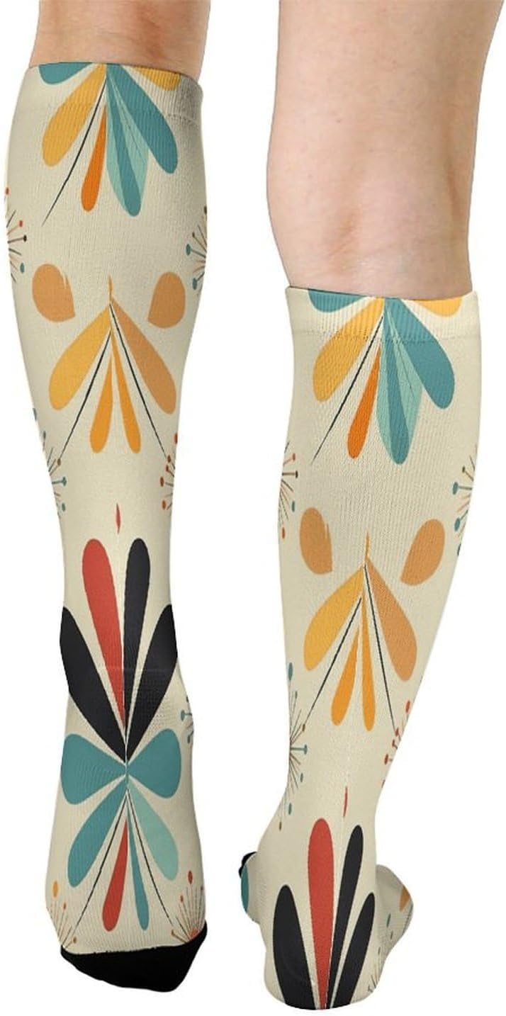 Retro Modern Socks Hiking Boot Socks Casual Knee High Sock Cozy Outdoor Sport Socks for Women Men