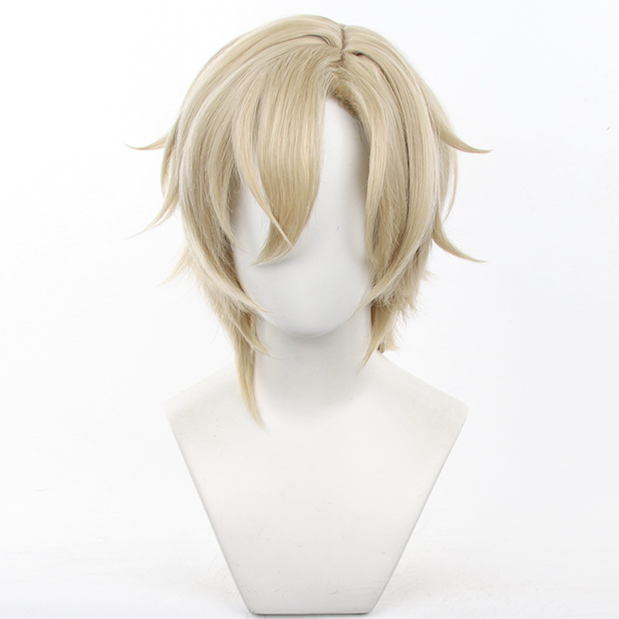 Blonde Short Cosplay Wig with Heat Resistant Synthetic Hair for Women Men Halloween Comic Con Cosplay Replacement Wigs - Image 2