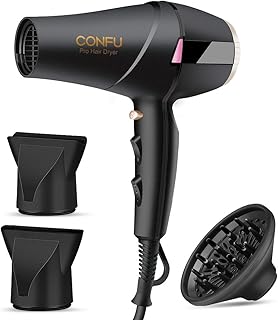 Sponsored Ad - Professional Ionic Salon Hair Dryer, CONFU 1875 Watt Negative Ions Ceramic Quick Drying Blow Dryer, AC Moto...