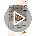 Image of Pure Source India Premium 1 Litre Clear 6 Pcs Glass Jar with Gold Lug Cap | Airtight Food Storage Jar for Honey, Jam, Pickles, Spices & Preserves